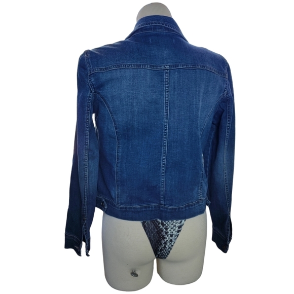 Vintage America Blue Denim Women's Trucker Jacket  Size S - Picture 2 of 6